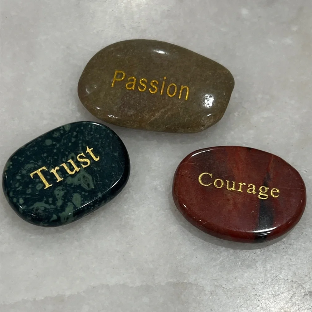 Encouragement Crystal Worry Stones Meditation Mindfulness Gift Healing Set